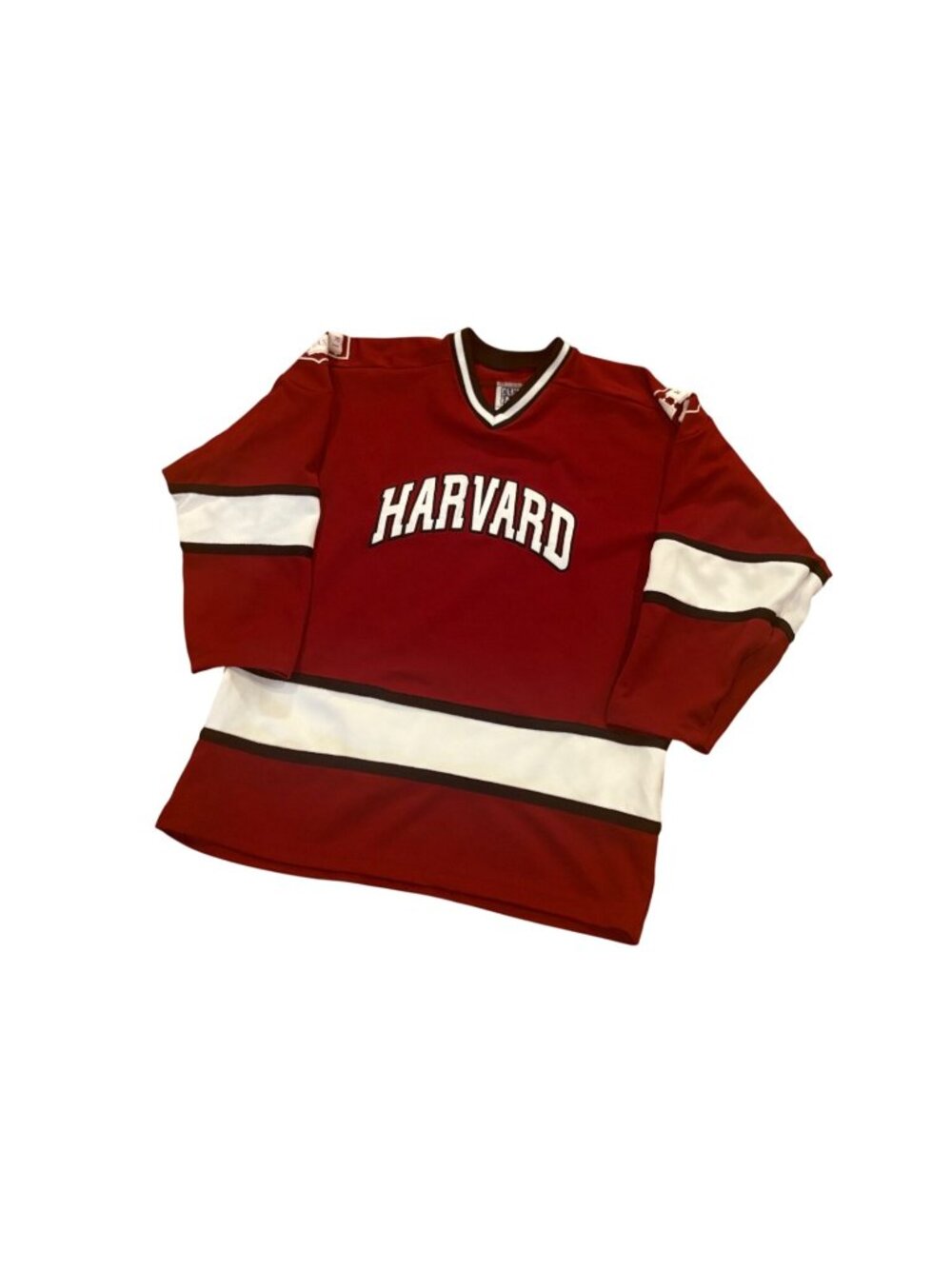 Vintage 90s Harvard Crimson Stitched NCAA Hockey Jersey Made in USA Youth L/XL - Picture 4 of 7